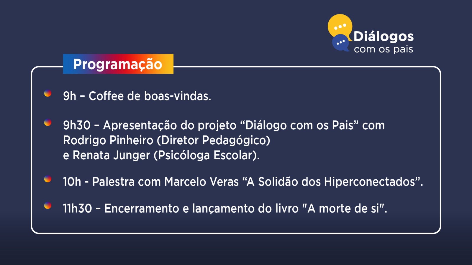 MADAN promove palestra com Marcelo Veras sobre relações familiares na adolescência