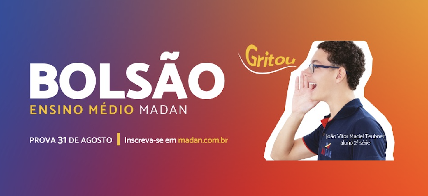 Ensino Médio no MADAN com desconto? Sim!